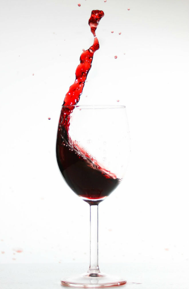 crystal glass red wine