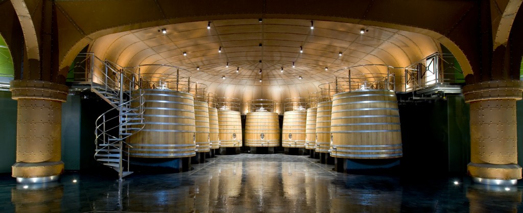 barrels wine cellar