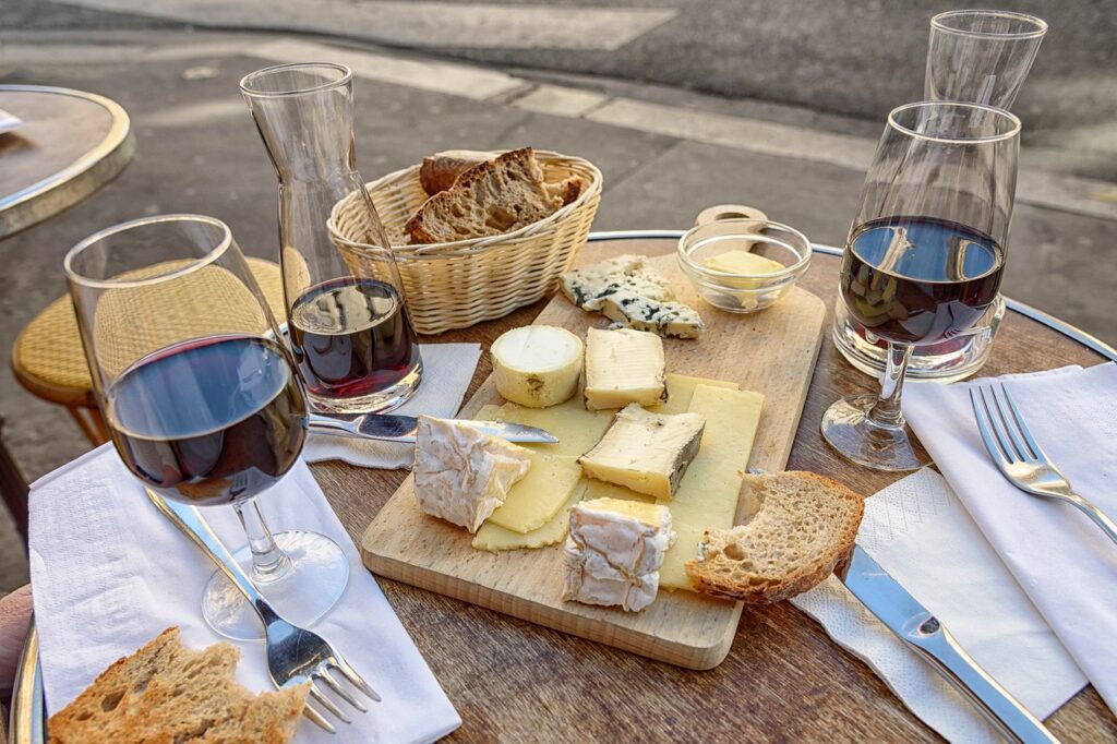 Queso y vino